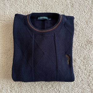 Vintage Carmel Golfing Sweater Knit Crewneck  Men's Size Medium, 100% Cotton